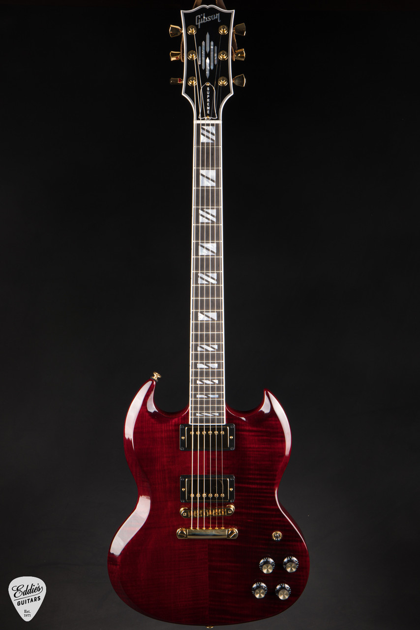 Gibson SG Supreme Wine Red 7.7 #235540219 - Eddie's Guitars