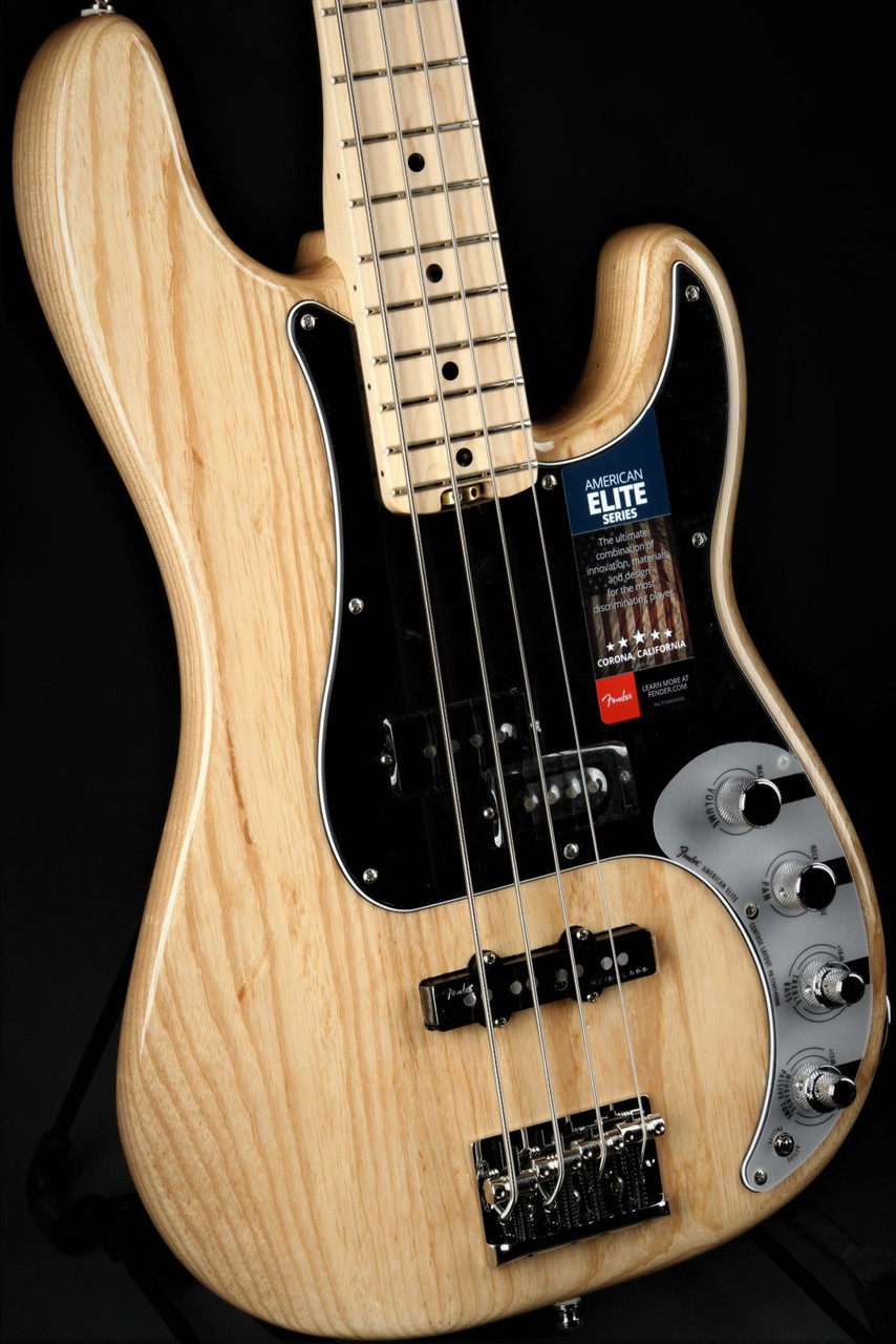 Fender American Elite Precision Bass - Natural - Eddie's Guitars