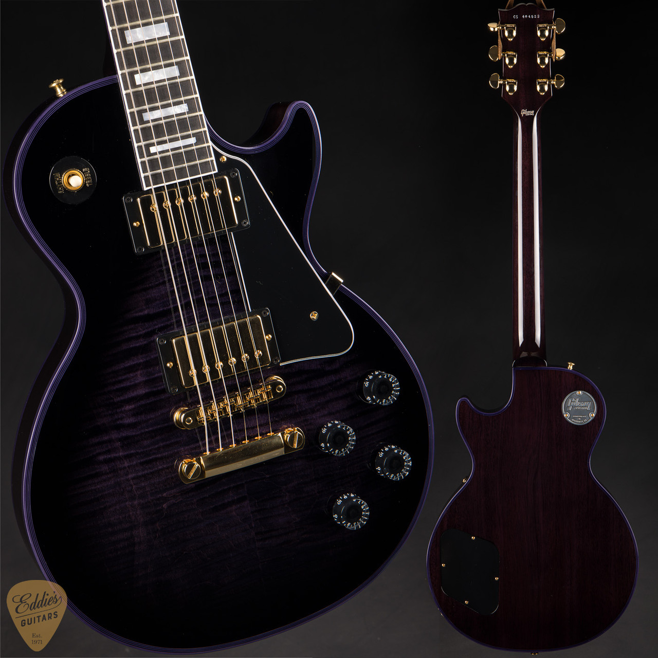 ギター Gibson Les Paul Customshop Purple Widow Gibson Custom Shop Made 2 Measure Les Paul Custom Figured Purple