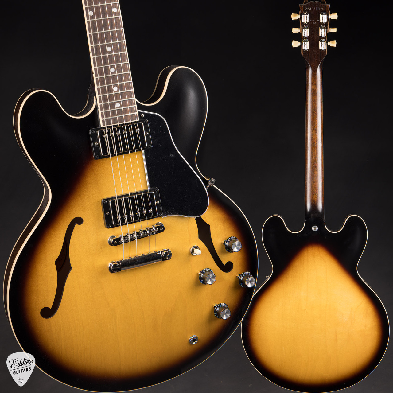 Gibson ES-335 Satin Vintage Burst 8.0 #224340326 - Eddie's Guitars