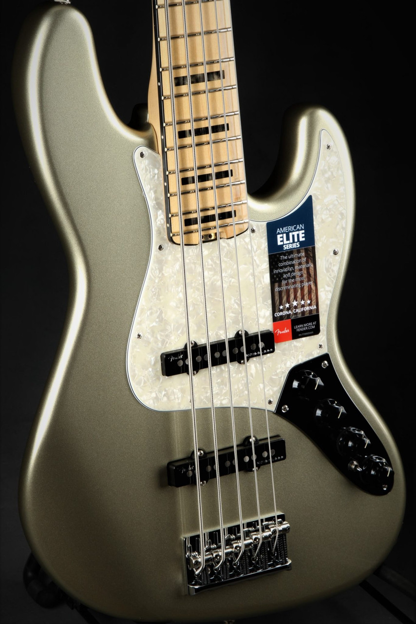 Fender American Elite Jazz Bass V - Champagne/B Stock - Eddie's
