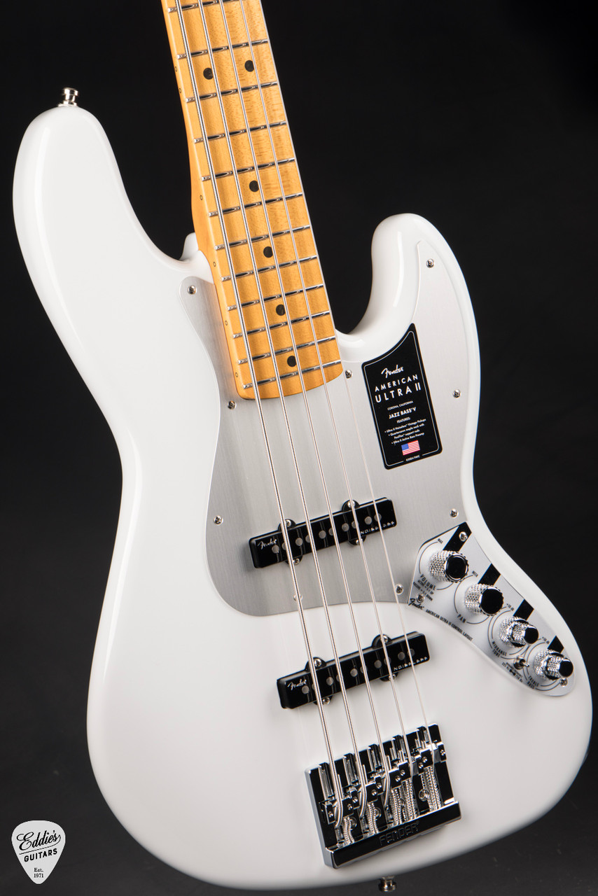 Fender American Ultra II Jazz Bass V - Avalanche - Eddie's Guitars