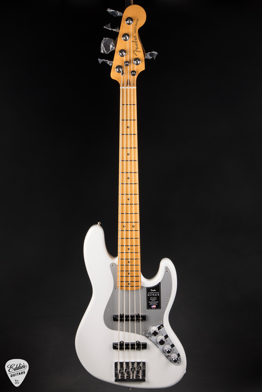 Fender American Ultra II Jazz Bass V - Avalanche - Eddie's Guitars
