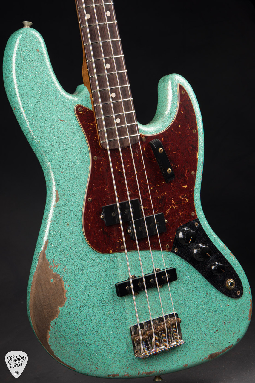 Fender Custom Shop 1964 Jazz Bass Heavy Relic P/J - Seafoam Green