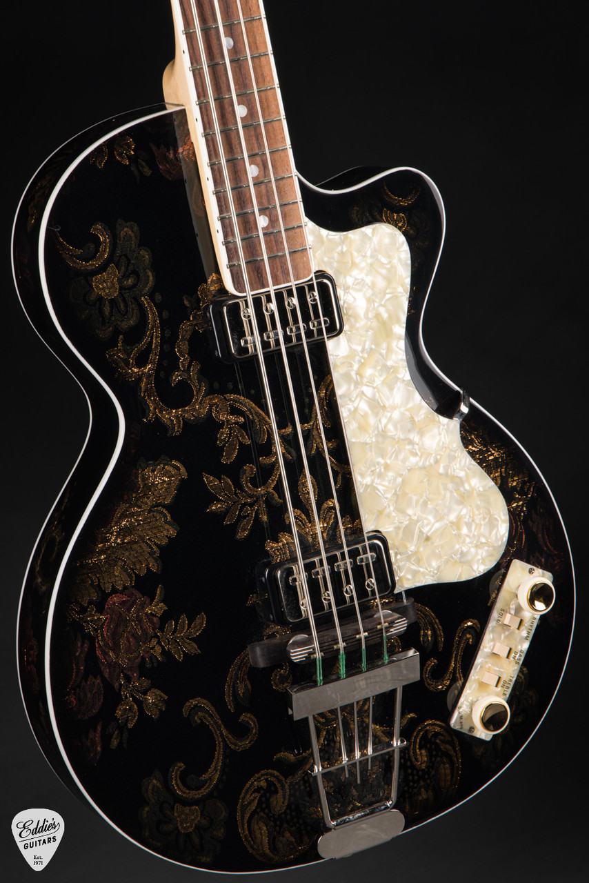 ベース HOFNER Club Bass Hofner LTD Club Bass - Black & Gold Victorian Embroidery - Eddie's