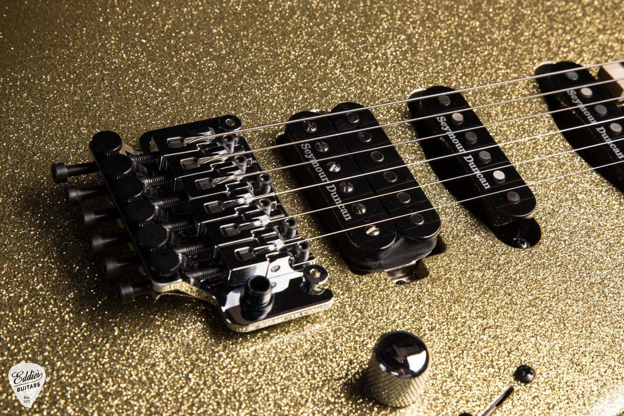 Charvel USA Custom Shop San Dimas HSS - Gold Sparkle - Eddie's Guitars