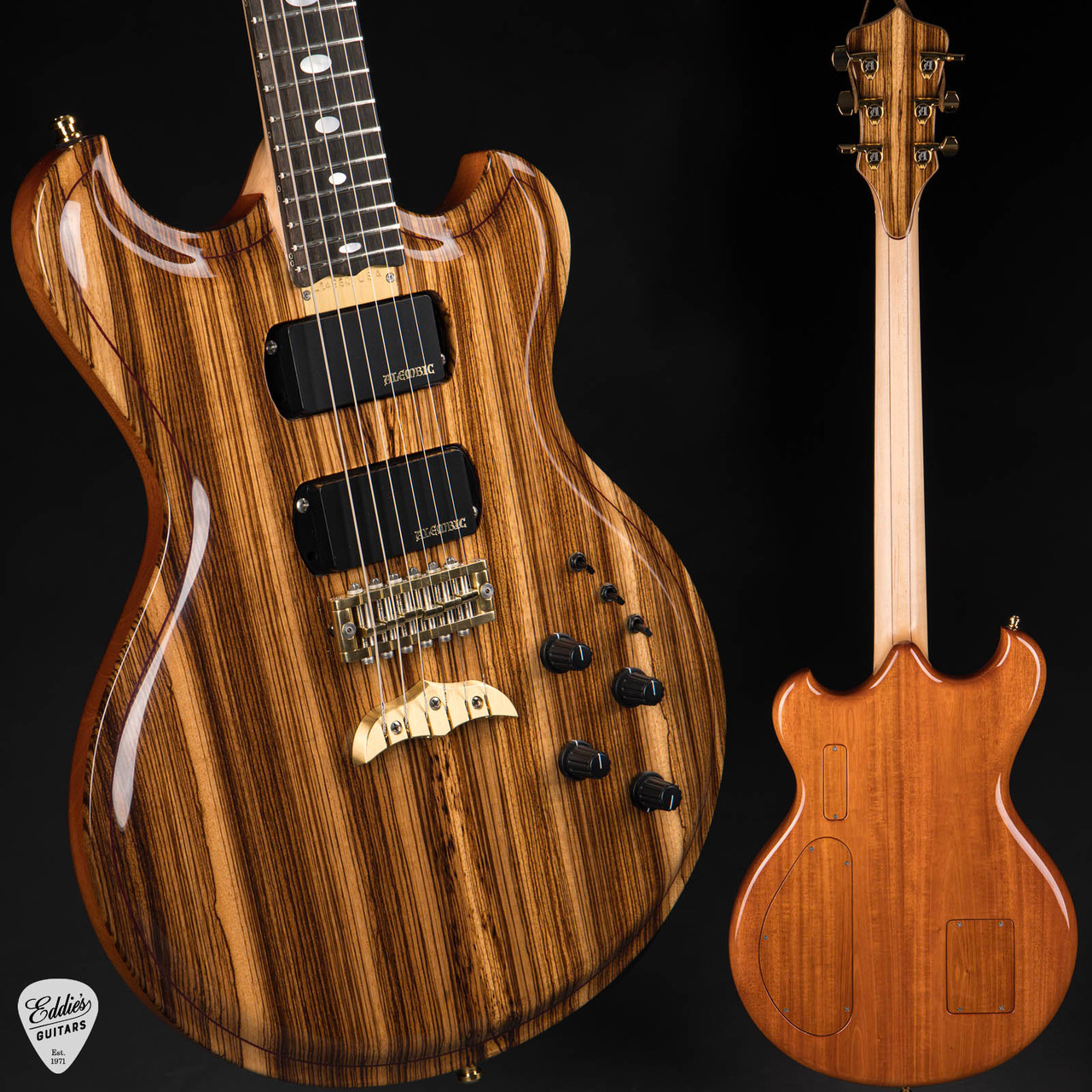 期間限定　Alembic Persuader Fretless エポキシ Alembic Skylark - Zebrawood - Eddie's Guitars