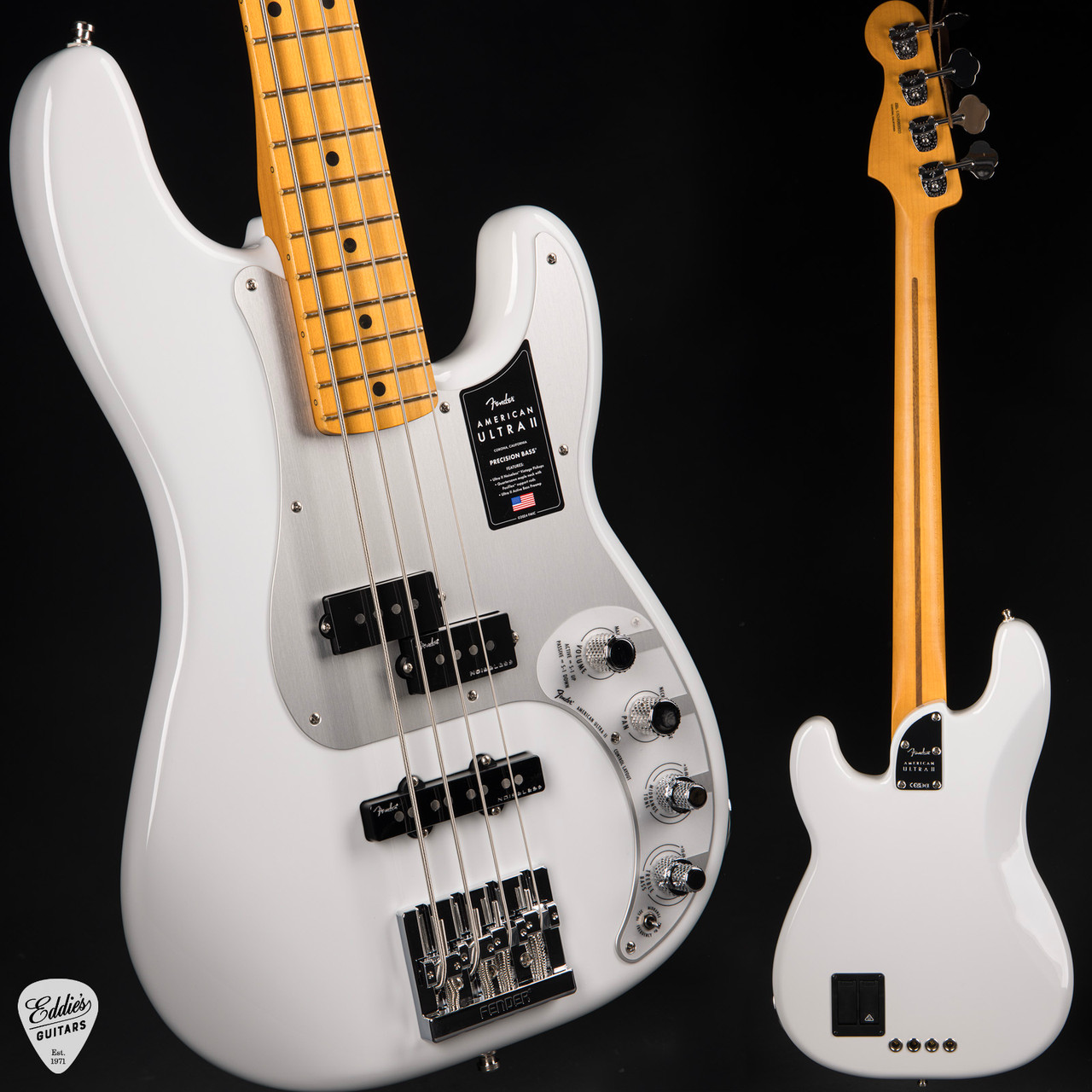 Fender American Ultra II Precision Bass - Avalanche - Eddie's Guitars