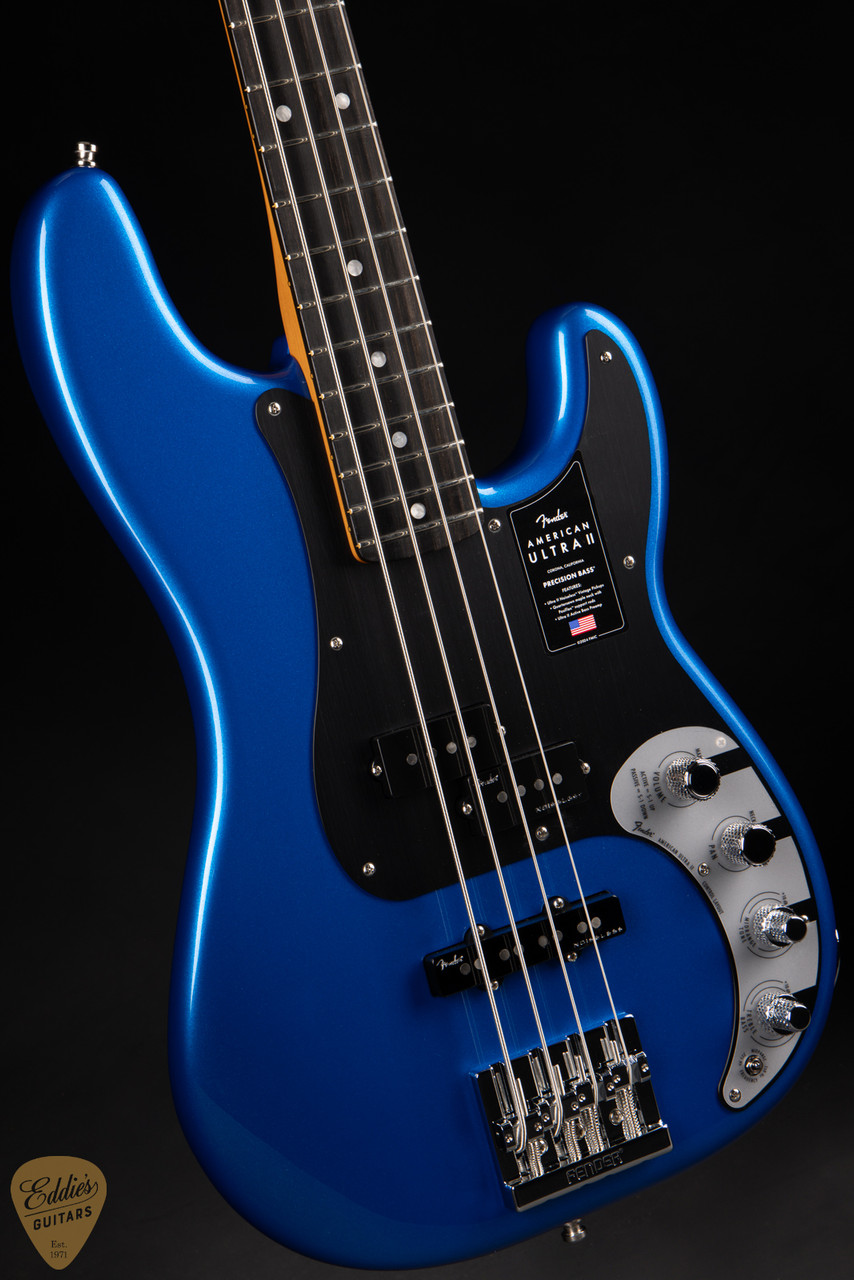 Fender American Ultra II Precision Bass - Noble Blue - Eddie's Guitars
