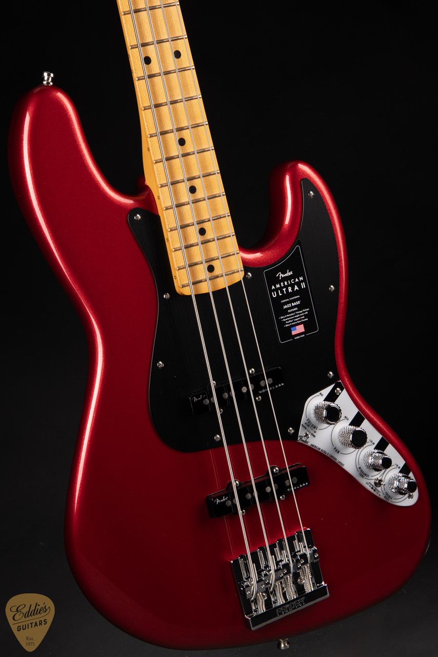 Fender American Ultra II Jazz Bass - Sinister Red - Eddie's Guitars