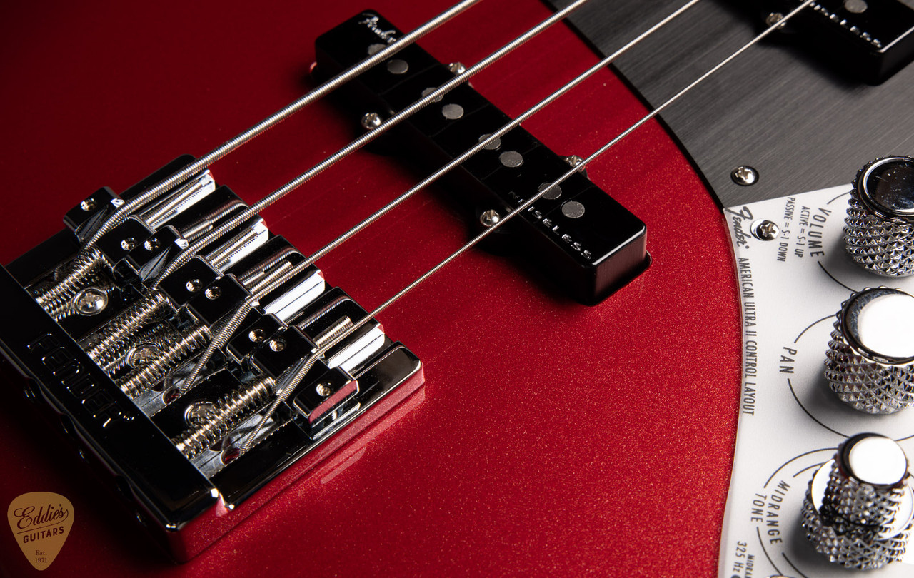 Fender American Ultra II Jazz Bass - Sinister Red - Eddie's Guitars