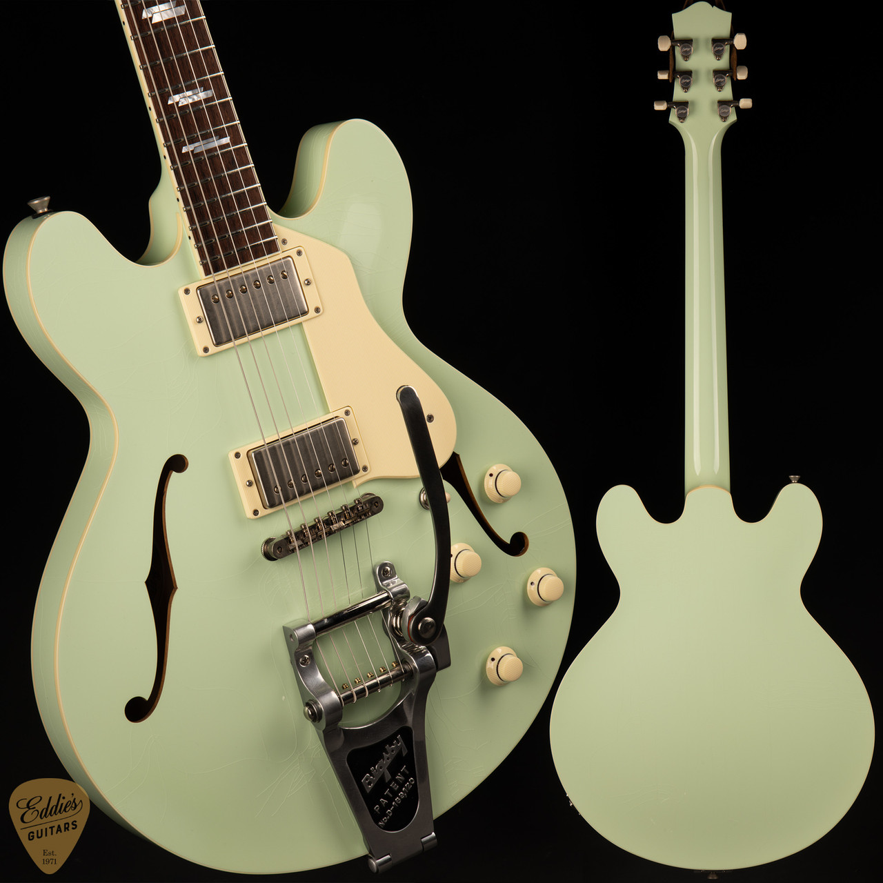 2024 - Collings I-35 LC Deluxe Aged Custom Inlay - Seafoam Green