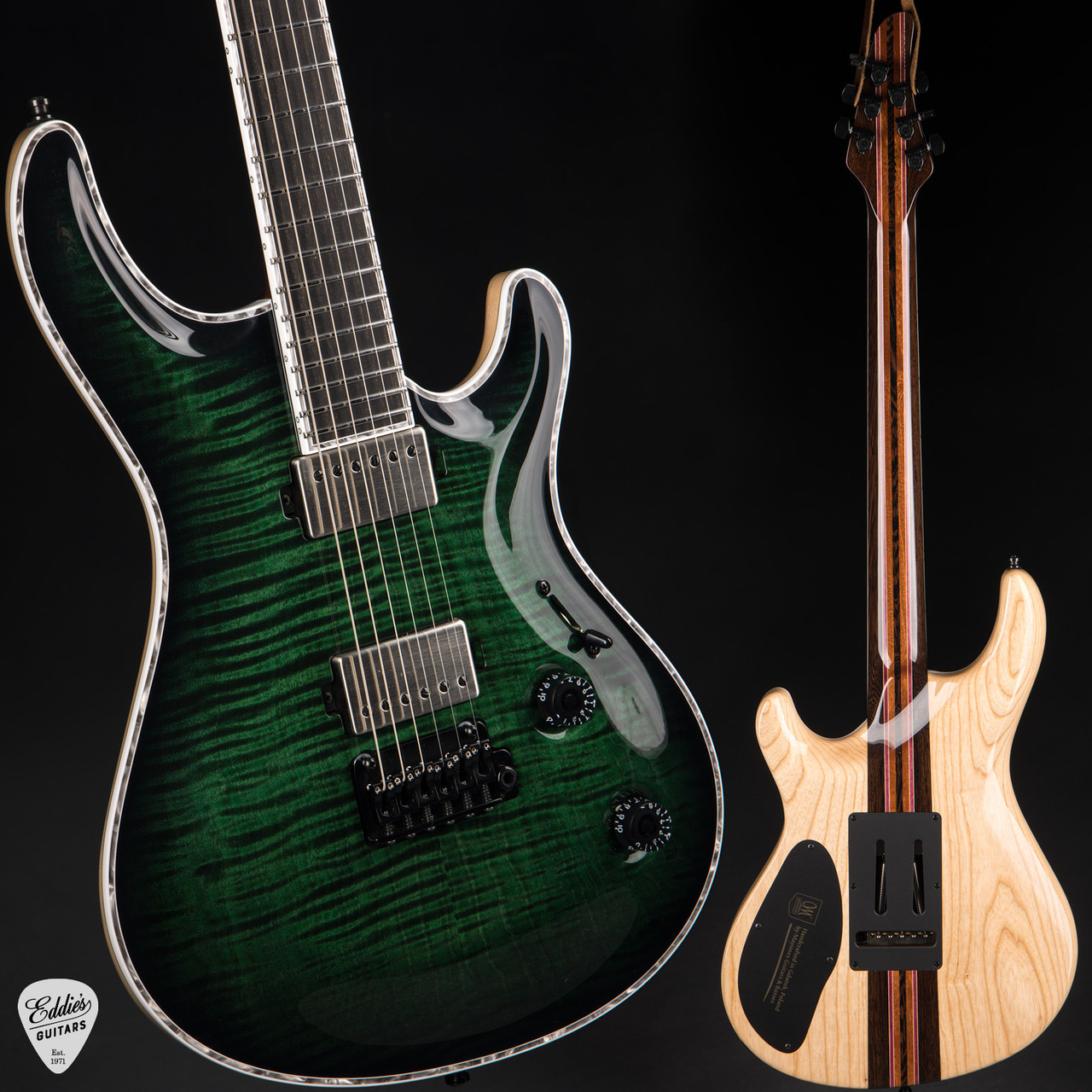 2024 - Mayones Regius Core V24 6 - Transparent Dirty Green Burst