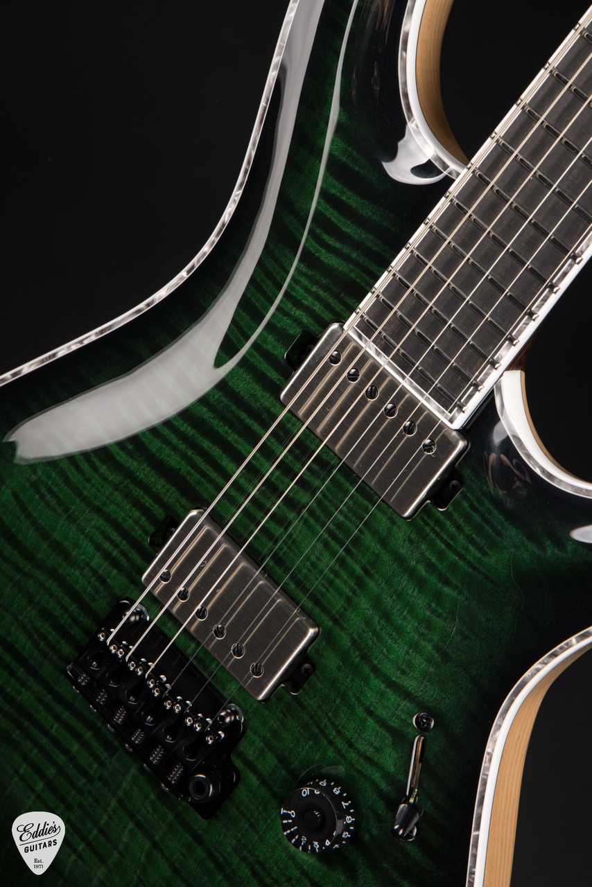 2024 - Mayones Regius Core V24 6 - Transparent Dirty Green Burst