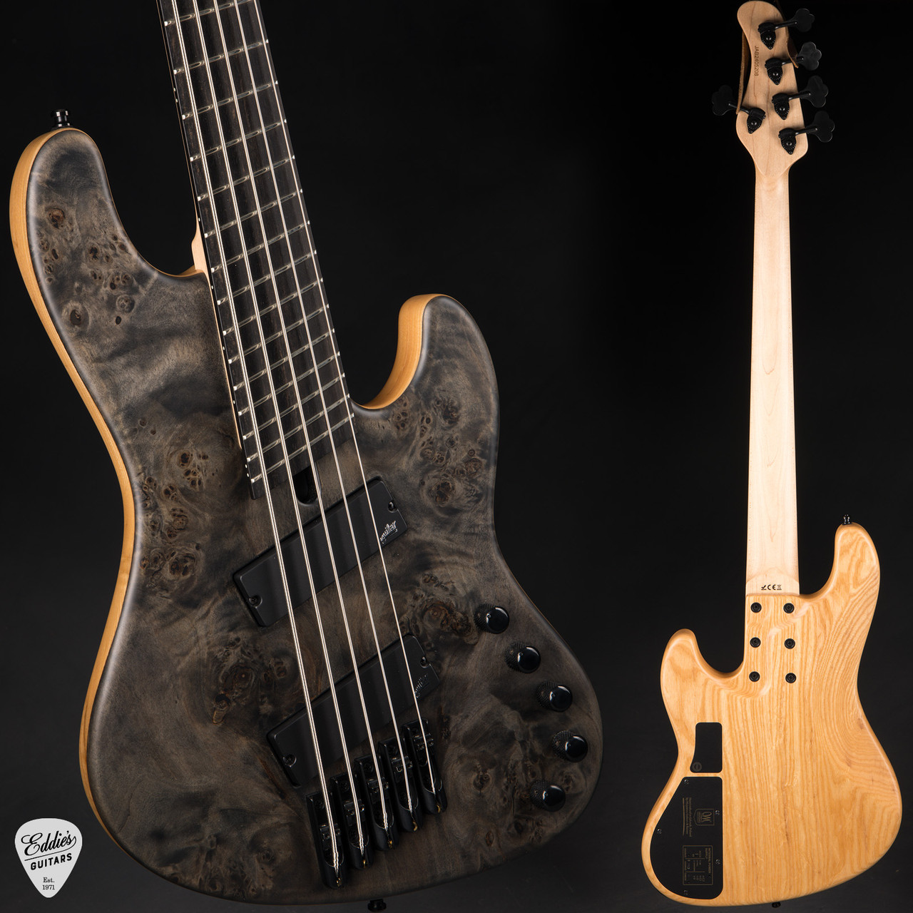 Mayones Jabba Custom EP VF 5 - Transparent Black Satin - Eddie's