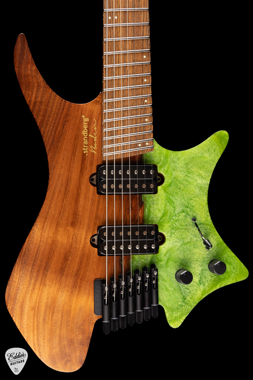 Strandberg Boden J Artisan 7 Koa - Natural Green Resin - Eddie's