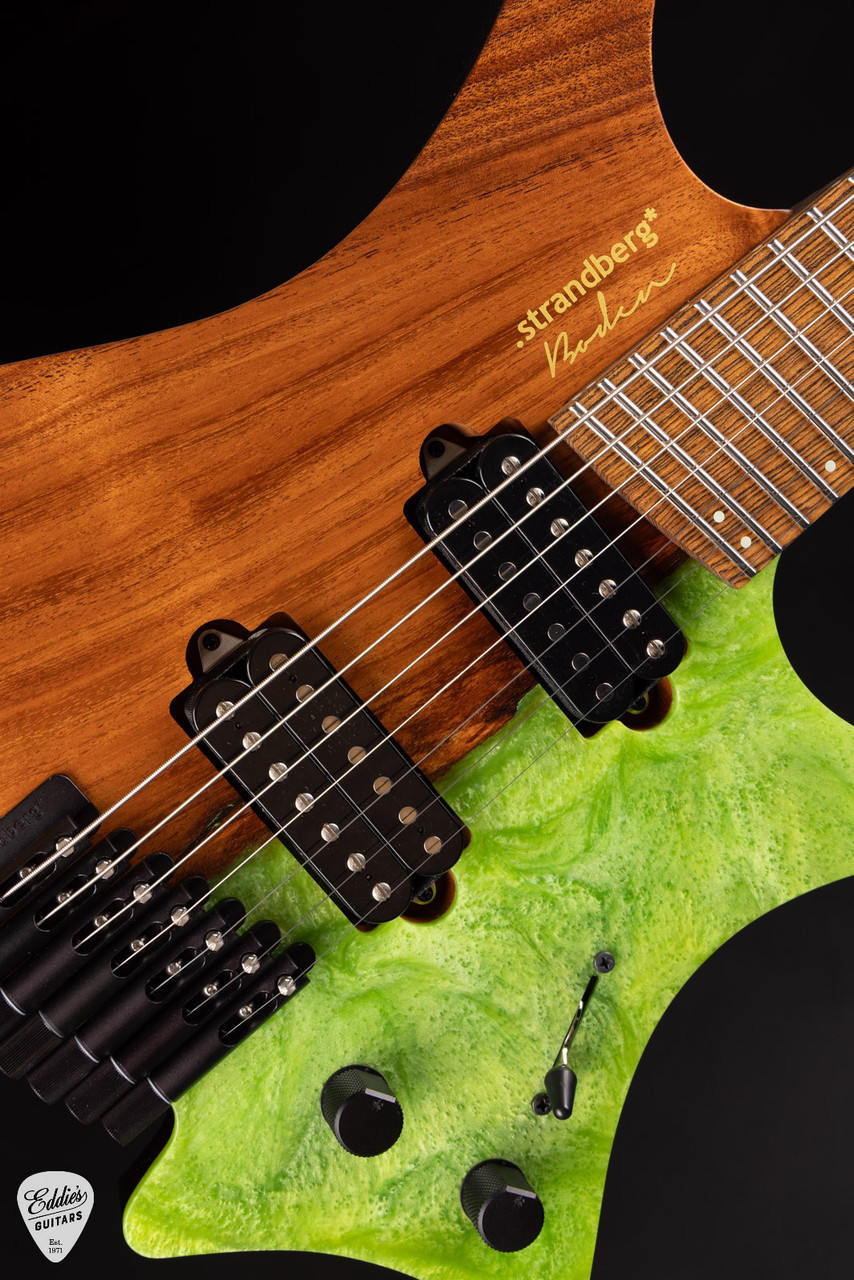 Strandberg Boden J Artisan 7 Koa - Natural Green Resin - Eddie's