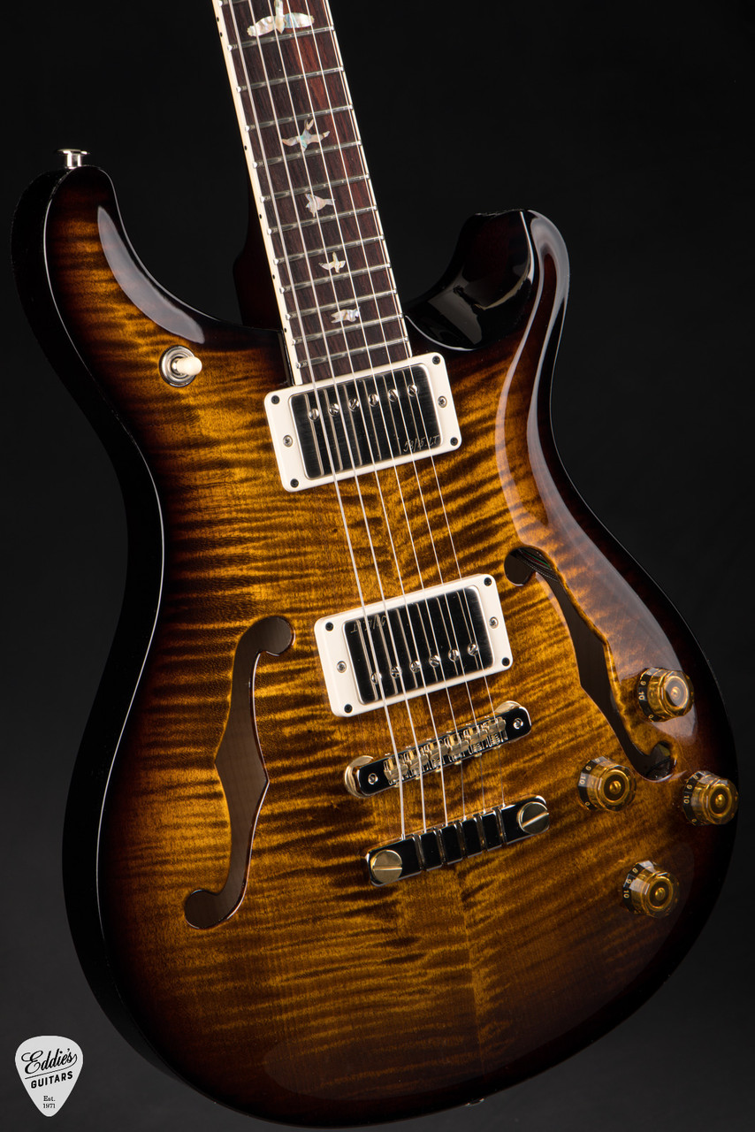 ギター PRS McCarty 594 Hollowbody I Piezo 2015 Paul Reed Smith McCarty 594 Hollowbody II - Black Gold Wraparound