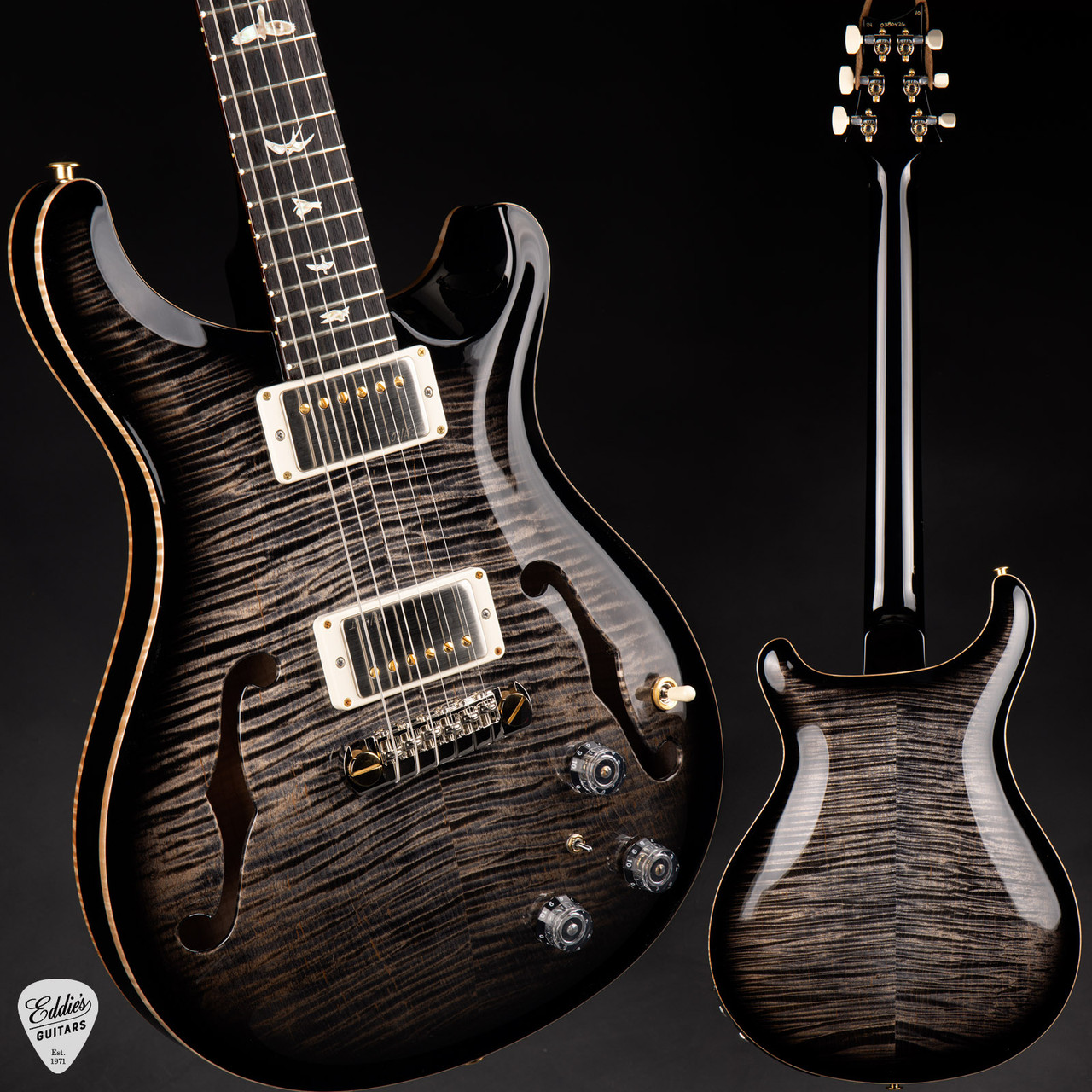 Paul Reed Smith Hollowbody II Piezo - Charcoal Burst - Eddie's Guitars