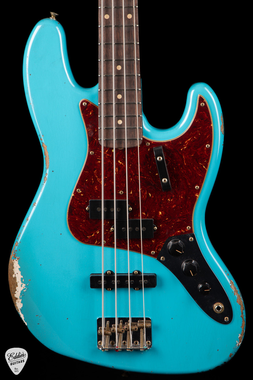 Fender Custom Shop 1964 Jazz Bass Heavy Relic P/J - Taos Turquoise