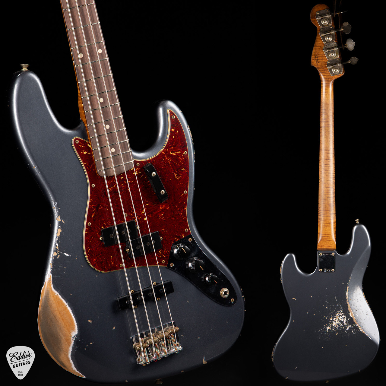 Fender Custom Shop 1964 Jazz Bass Heavy Relic P/J - Charcoal Frost