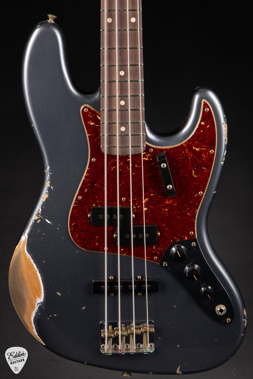 Fender Custom Shop 1964 Jazz Bass Heavy Relic P/J - Charcoal Frost