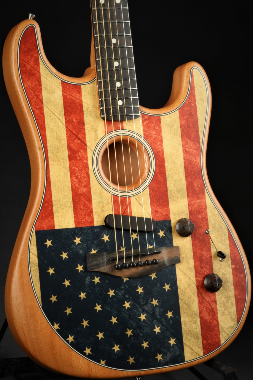 Fender Limited Edition American Acoustasonic Stratocaster - Flag