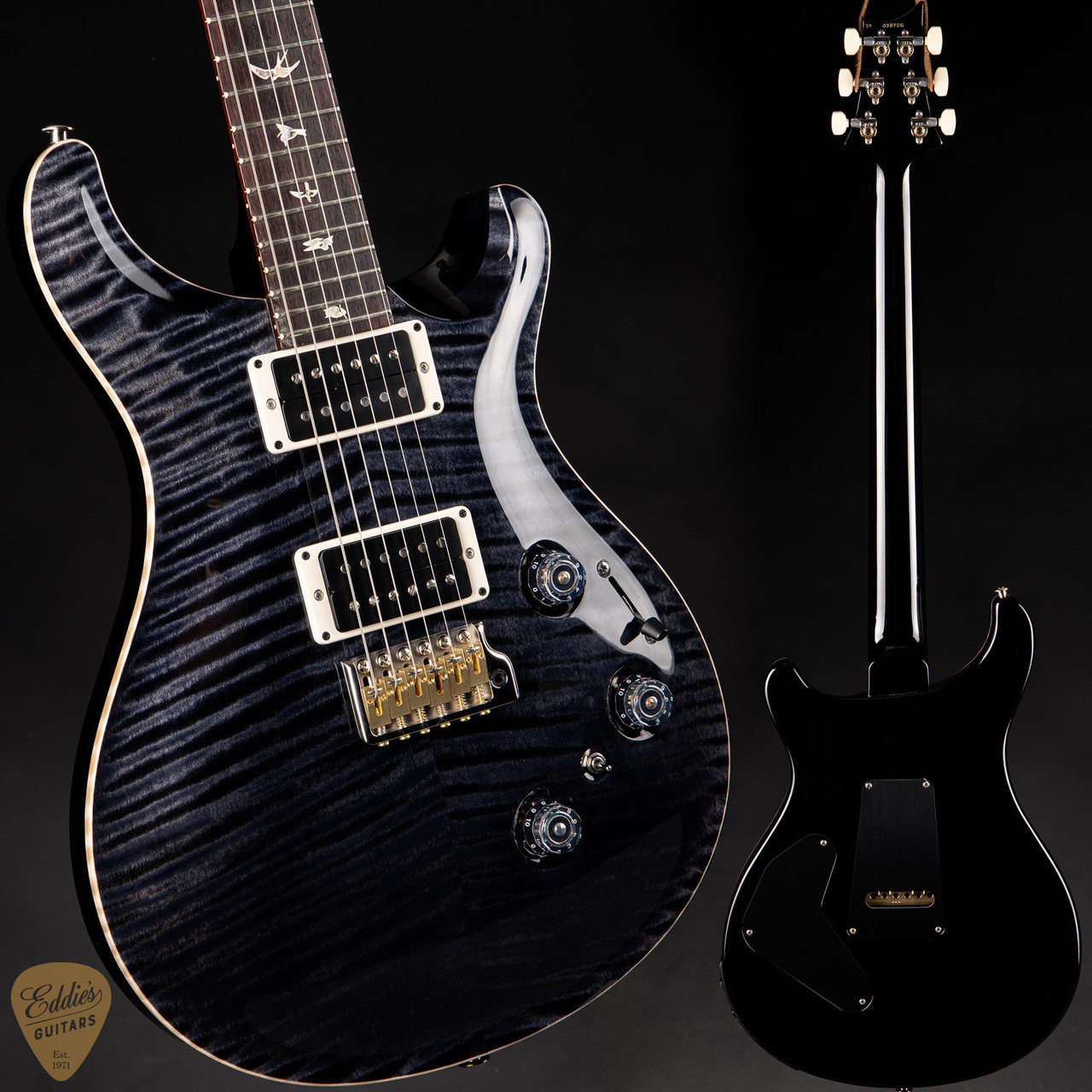 Paul Reed Smith Custom 24 Piezo - Gray Black - Eddie's Guitars