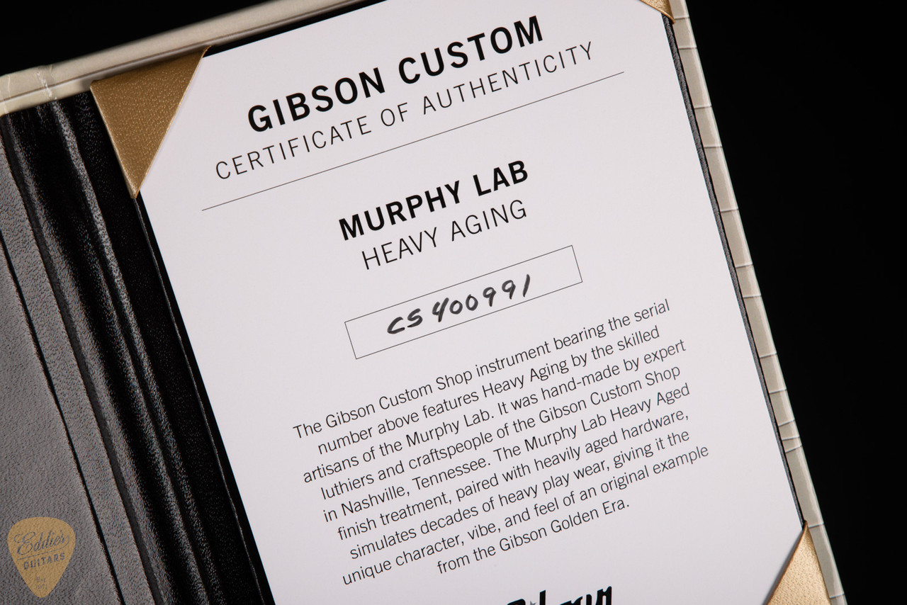 値下中！ Gibson Custom Murphy Lab 認定証 & 付属品 2024 - Gibson Custom Shop PSL Murphy Lab Les Paul Custom Heavy