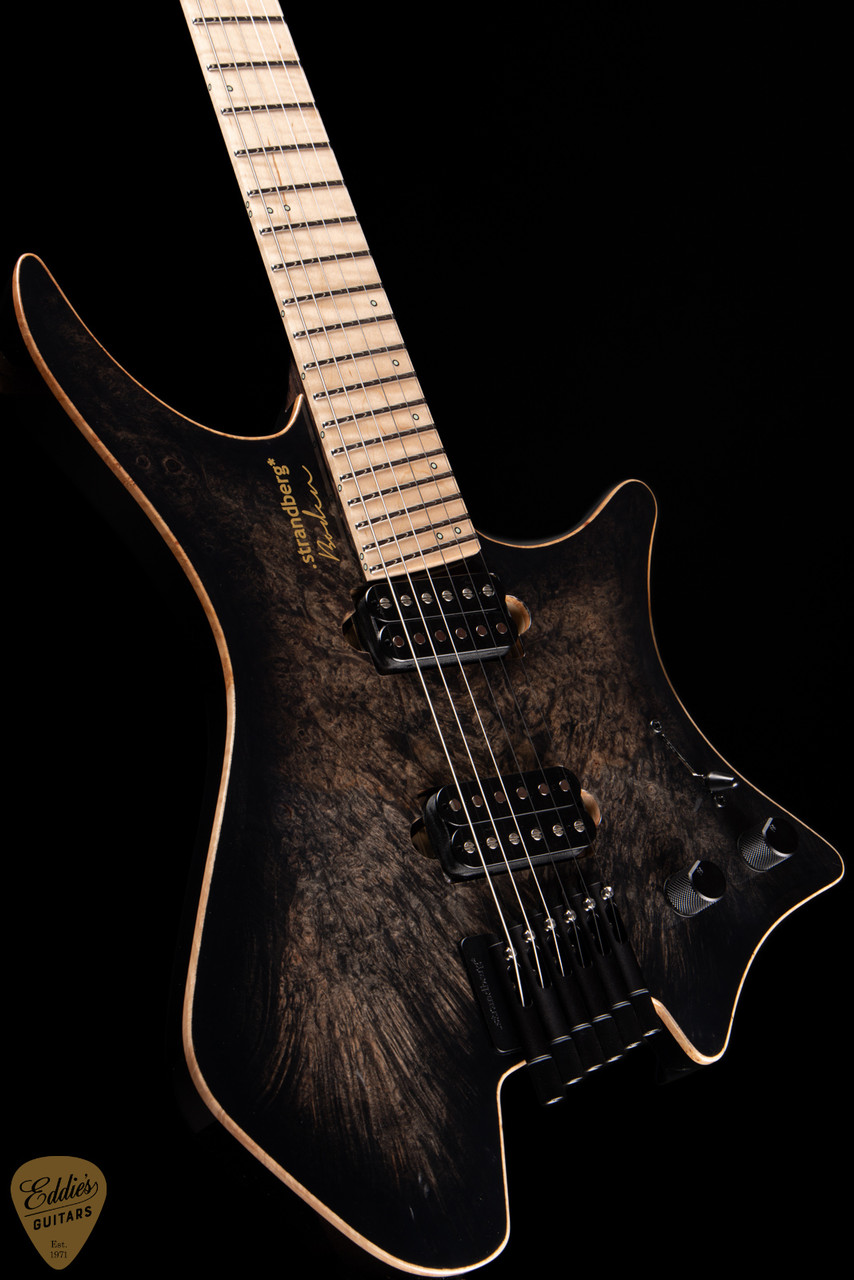 Strandberg Boden J Artisan 6 Burl Maple - Dark Black Burst