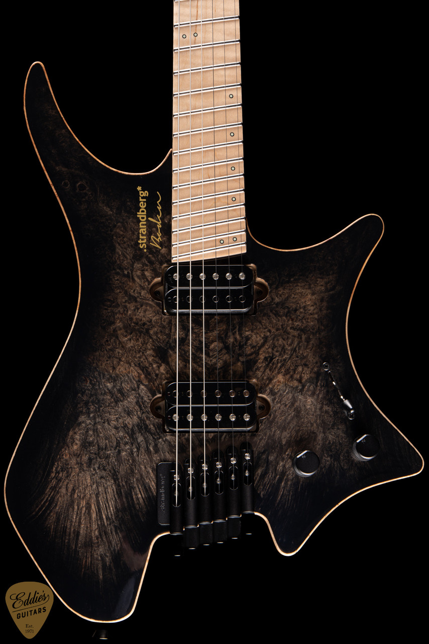 Strandberg Boden J Artisan 6 Burl Maple - Dark Black Burst