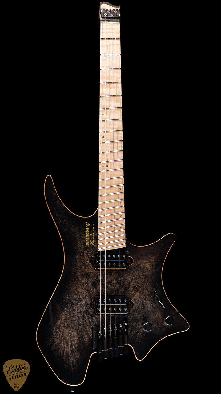 Strandberg Boden J Artisan 6 Burl Maple - Dark Black Burst