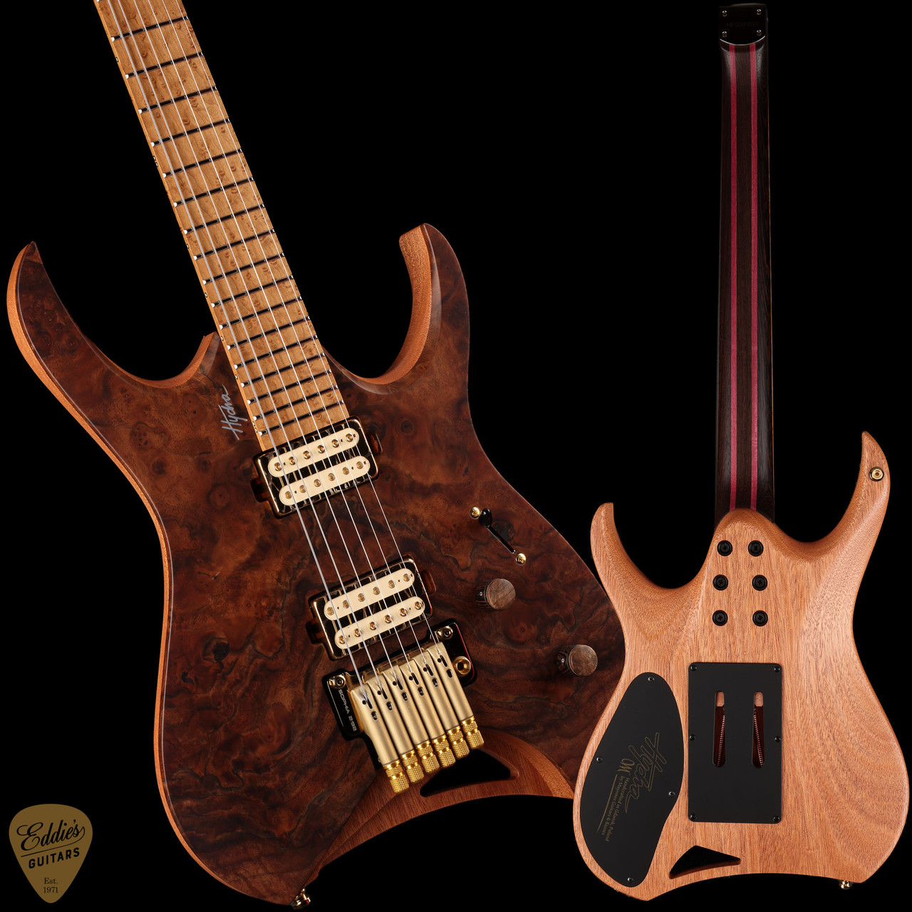 Mayones Hydra Elite Pro 6 - Transparent Natural Satin - Eddie's