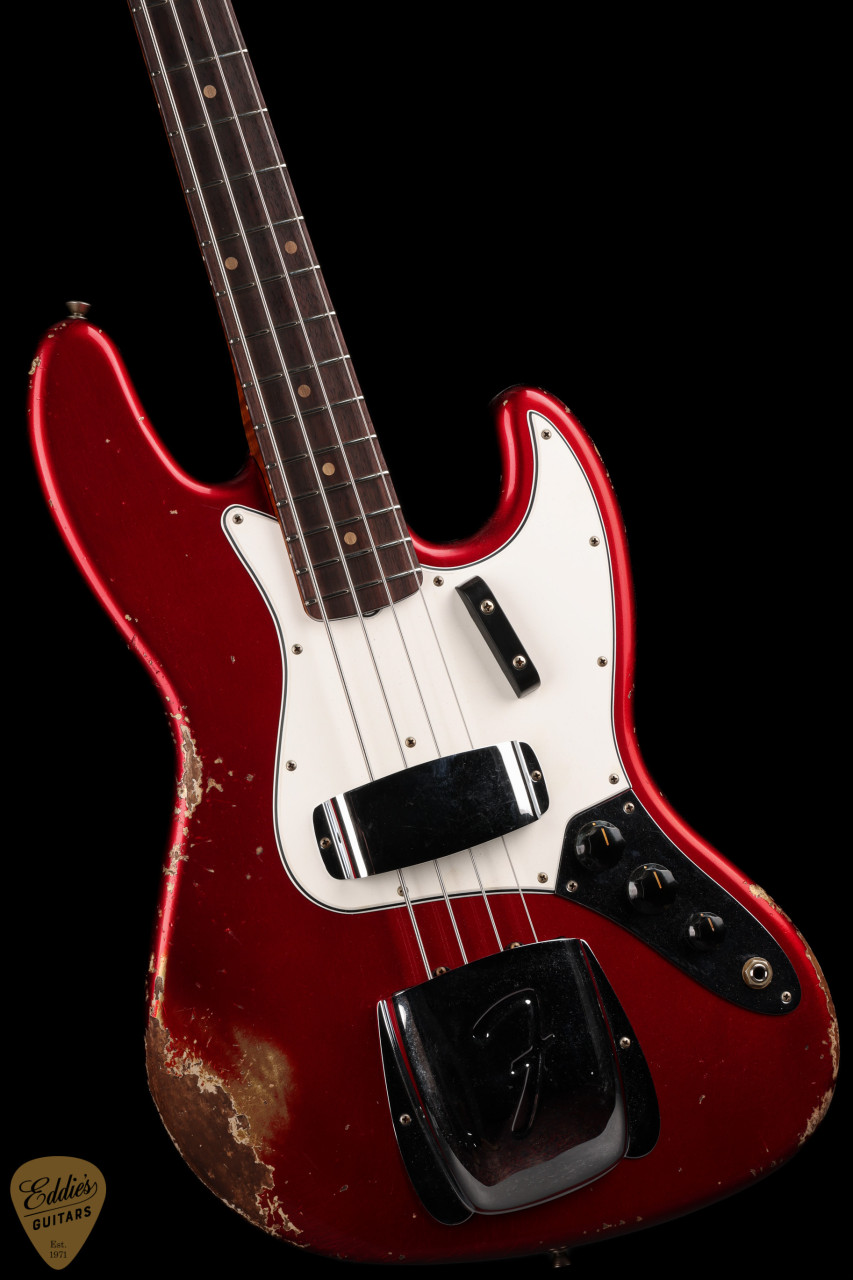 Fender Custom Shop 1964 Jazz Bass Heavy Relic - Candy Apple Red