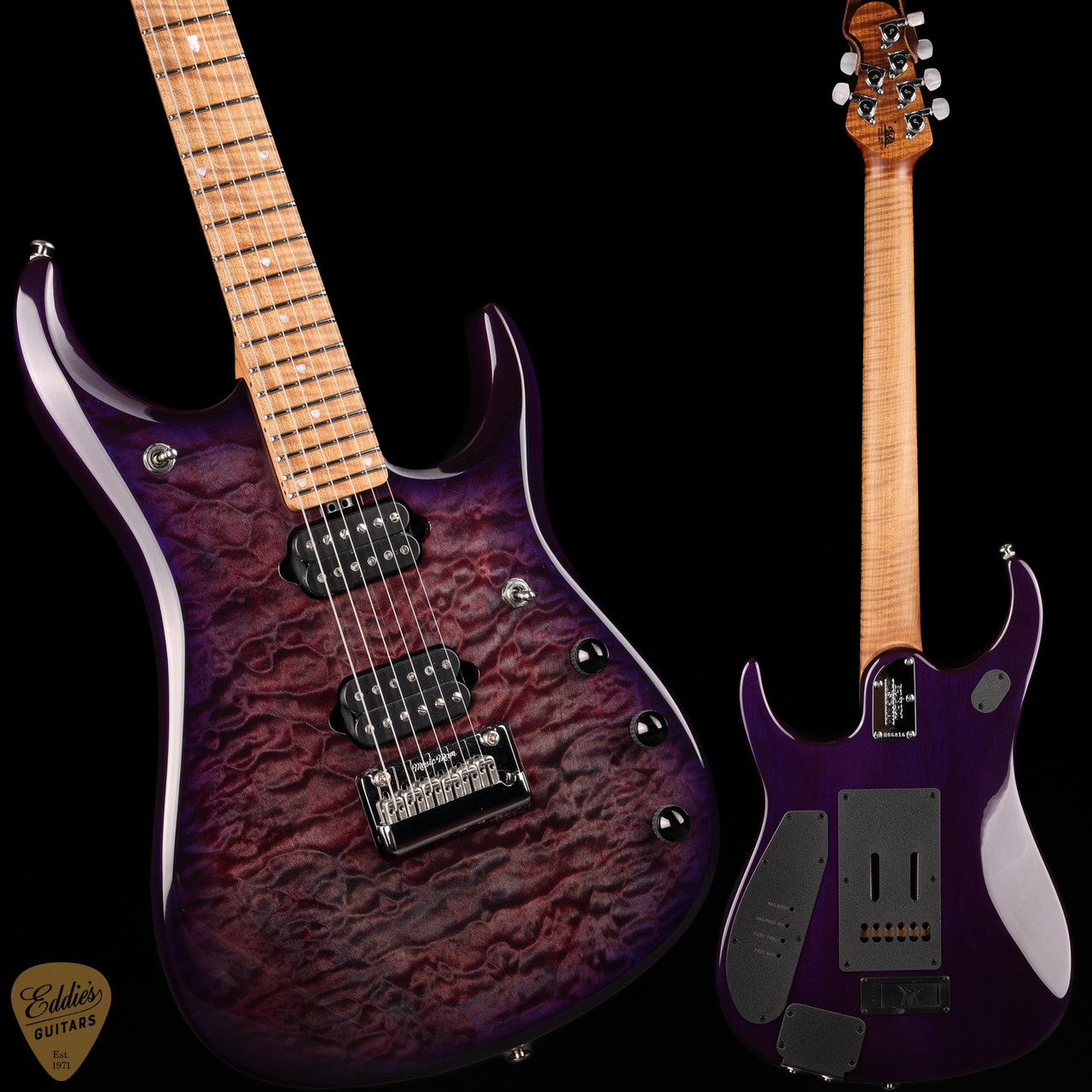 ギター MUSIC MAN JP15 Purple nebula quilt Ernie Ball Music Man JP15 Piezo - Purple Nebula Quilt - Eddie's