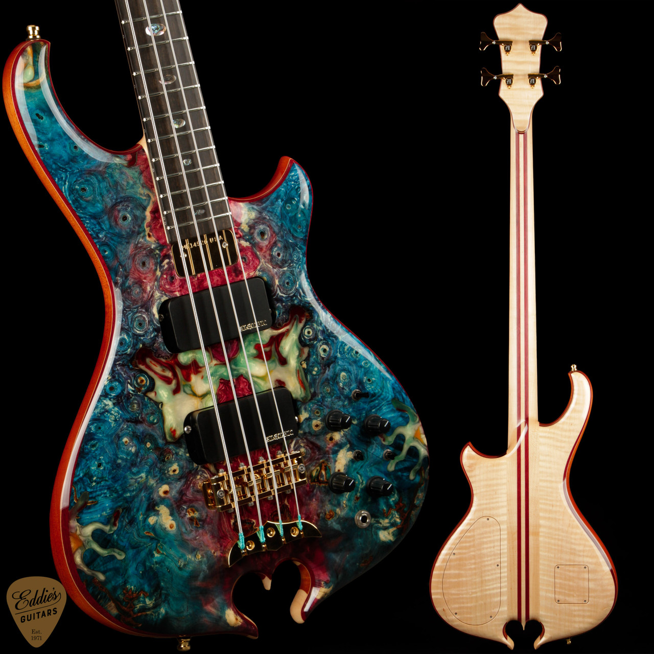 Alembic Mark King Signature Deluxe - Buckeye Burl Resin Top
