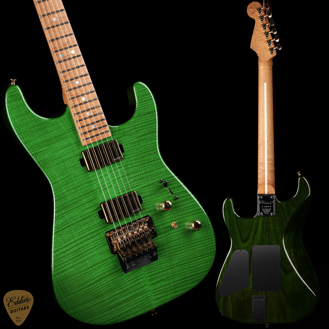 【ジャンク品】Charvel San Dimas グリーン Charvel USA Custom Shop San Dimas HH FR - Transparent Green