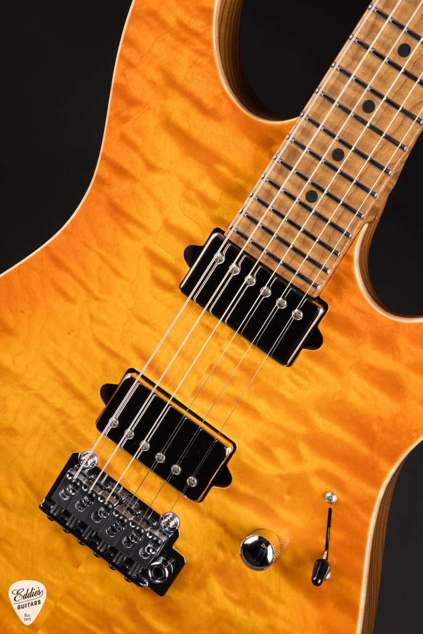 Suhr Modern Quilt Roasted - Honey Amber Burst #85929 - Eddie's Guitars