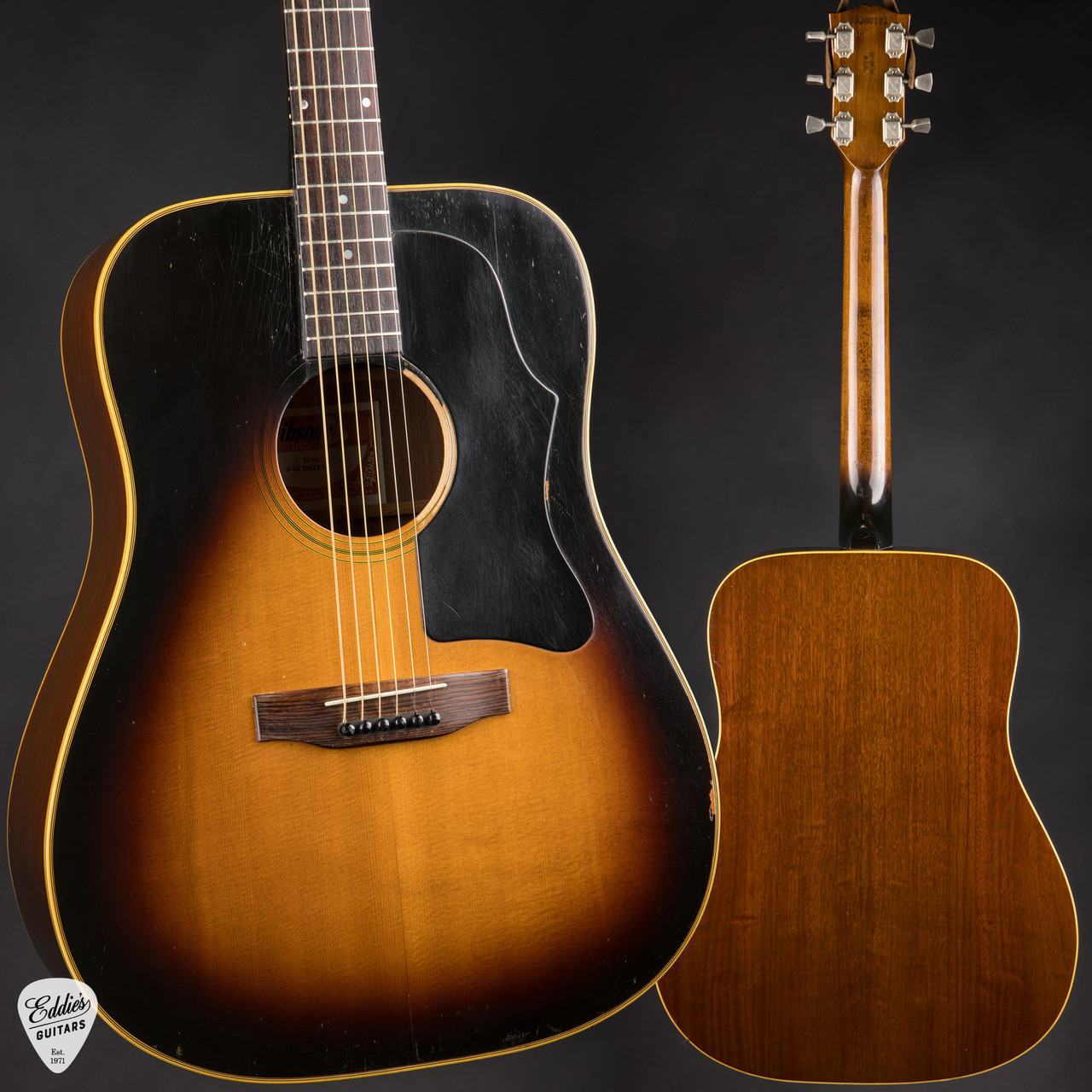 Gibson　J-45 1978 - Gibson J-45 Deluxe Tobacco Sunburst - Eddie's Guitars