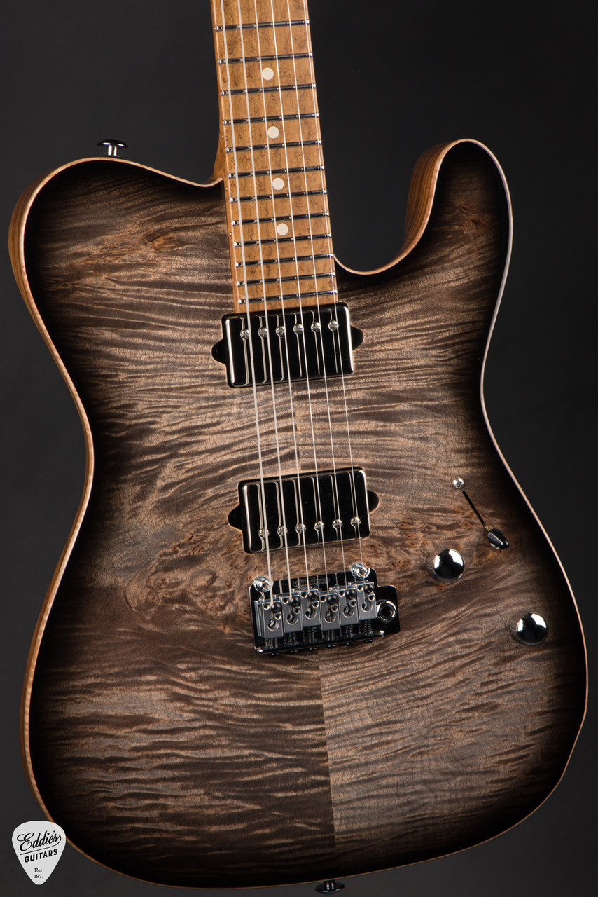 Suhr Modern T - Waterfall Burl Maple & Roasted Swamp Ash - Trans
