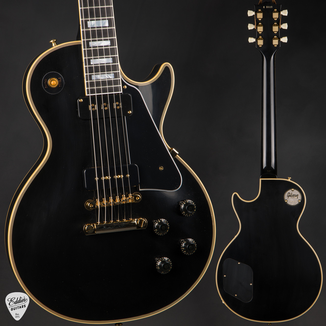 Edwards Gibson Les Paul Custom 1954 スタイル Gibson Custom Shop 1954 Les Paul Custom Staple Pickup Reissue VOS