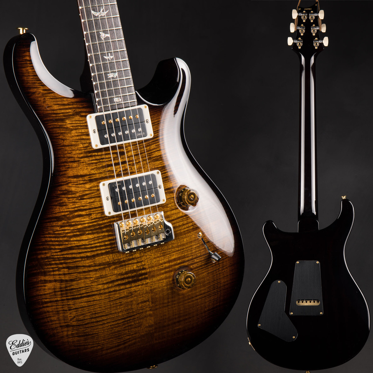 PRS Custom 24 - Black Gold Wraparound Burst #407017 - Eddie's Guitars