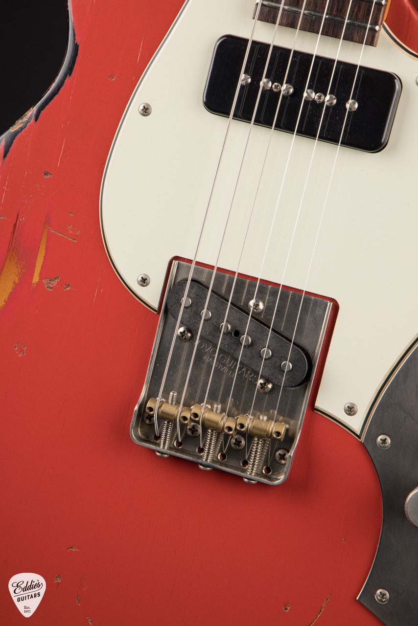 Novo Serus T - Fiesta Red over '64 3-Tone Burst - Eddie's Guitars