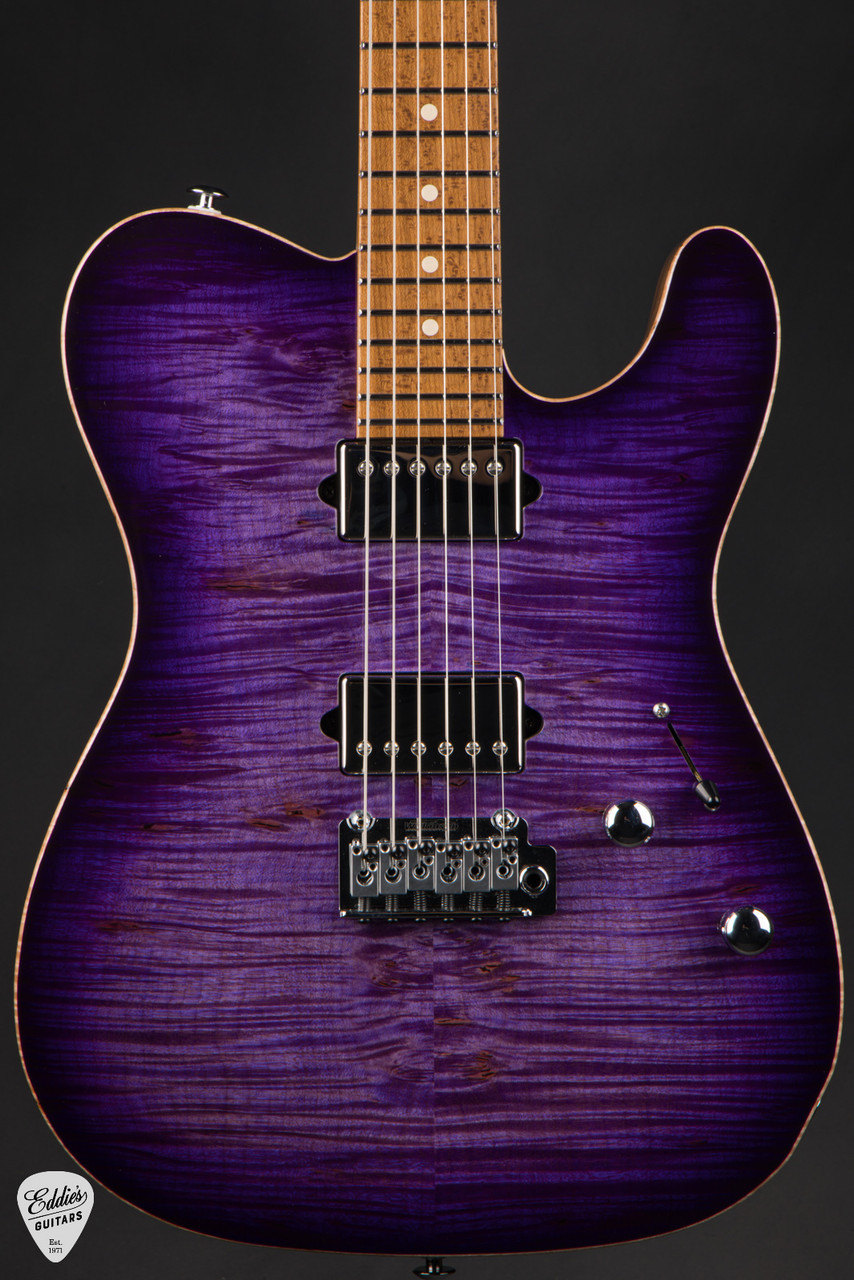 Suhr Modern T - Waterfall Burl Maple & Roasted Swamp Ash - Trans