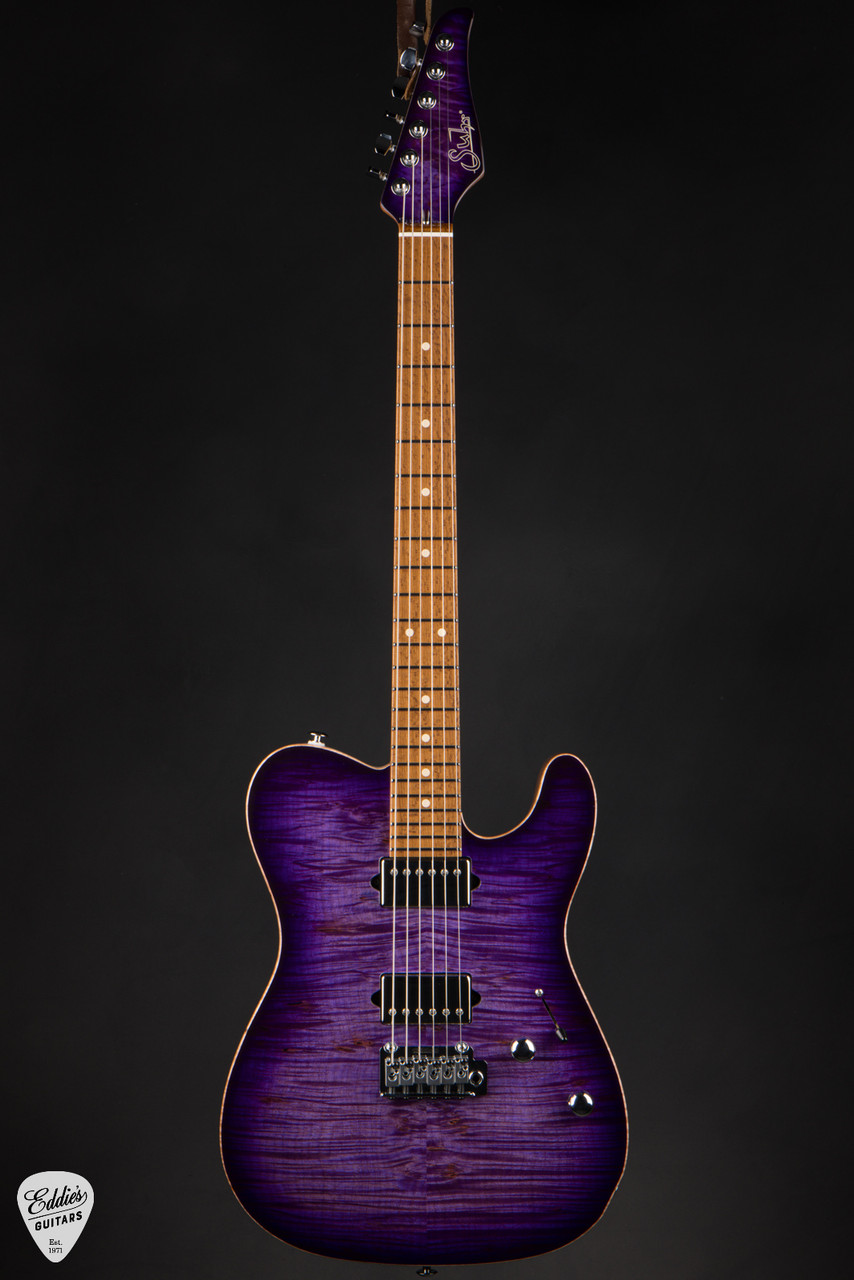 Suhr Modern T - Waterfall Burl Maple & Roasted Swamp Ash - Trans