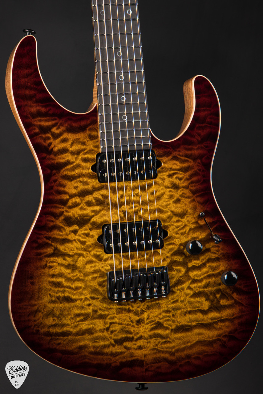 Suhr Modern 7 Quilt Roasted - Bengal Burst - Eddie's Guitars
