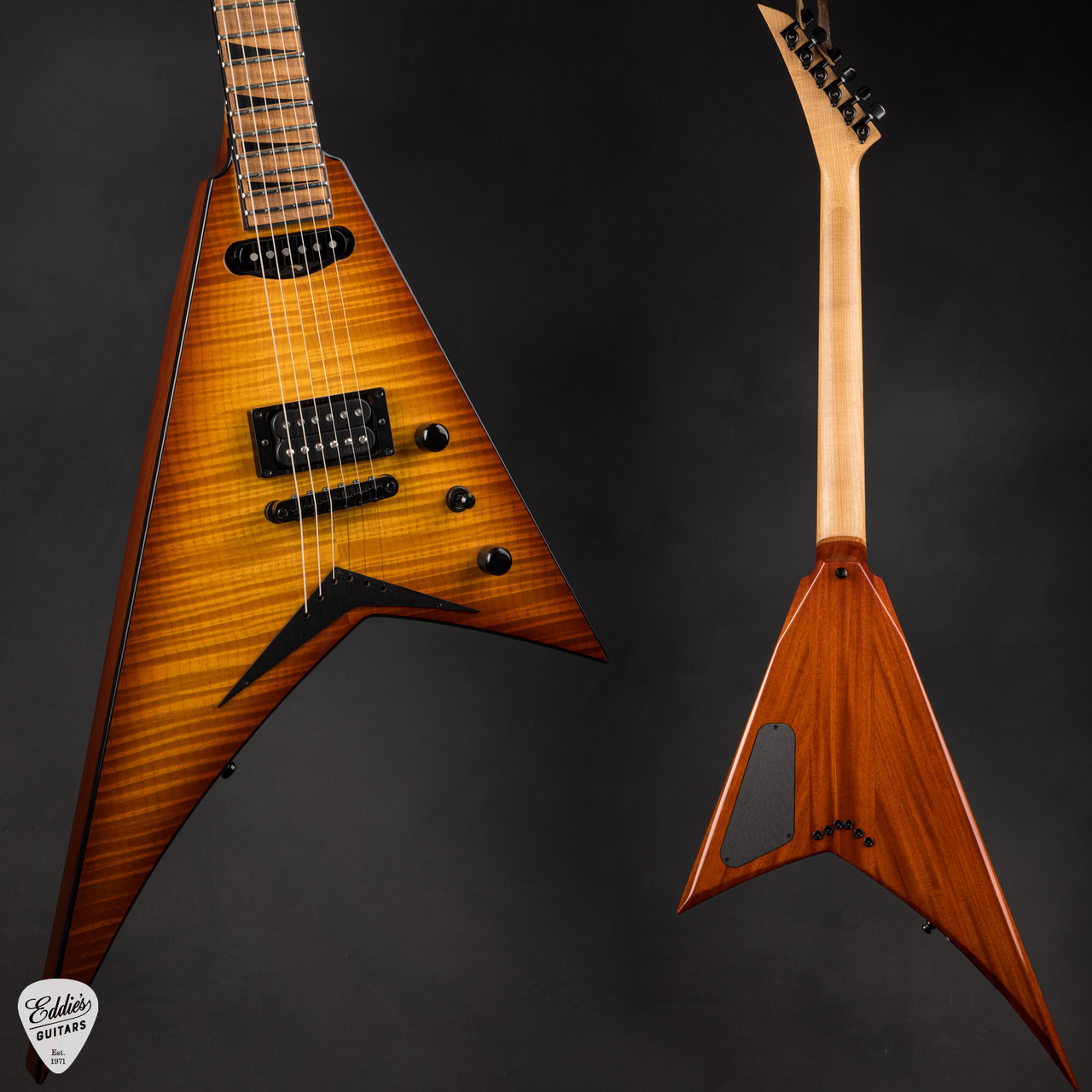 Jackson Custom Shop RR HS TOM - Amber Lager Burst - Eddie's Guitars