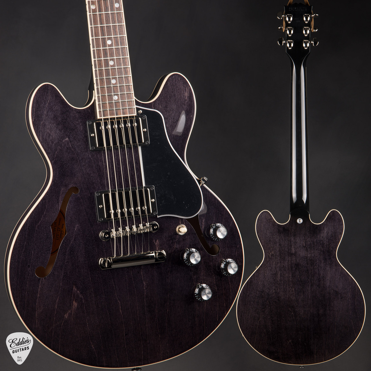 Gibson ES-339 Trans Ebony 6.14 #219250076 - Eddie's Guitars