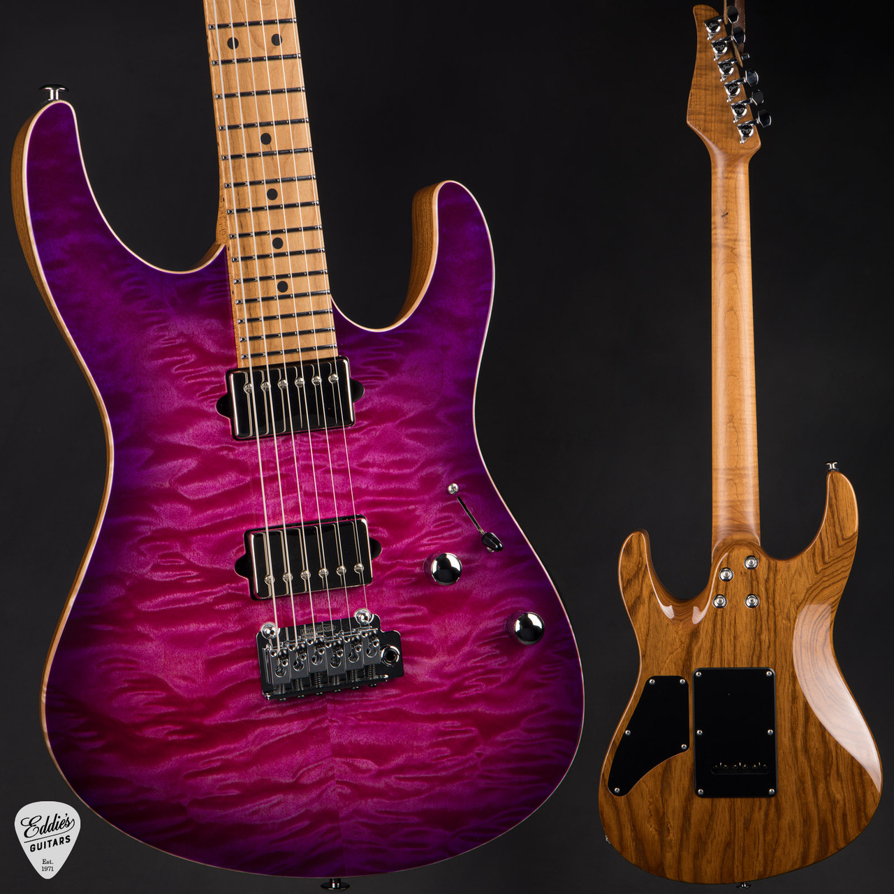 Suhr Modern Quilt Roasted - Fuchsia Burst - Eddie's Guitars