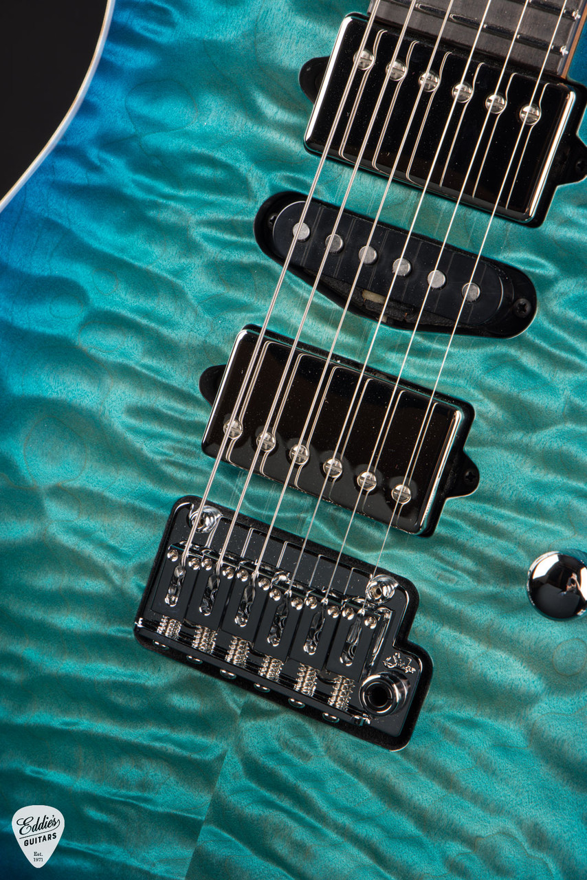 Suhr Modern Quilt Maple & Black Limba - Bahama Blue Burst